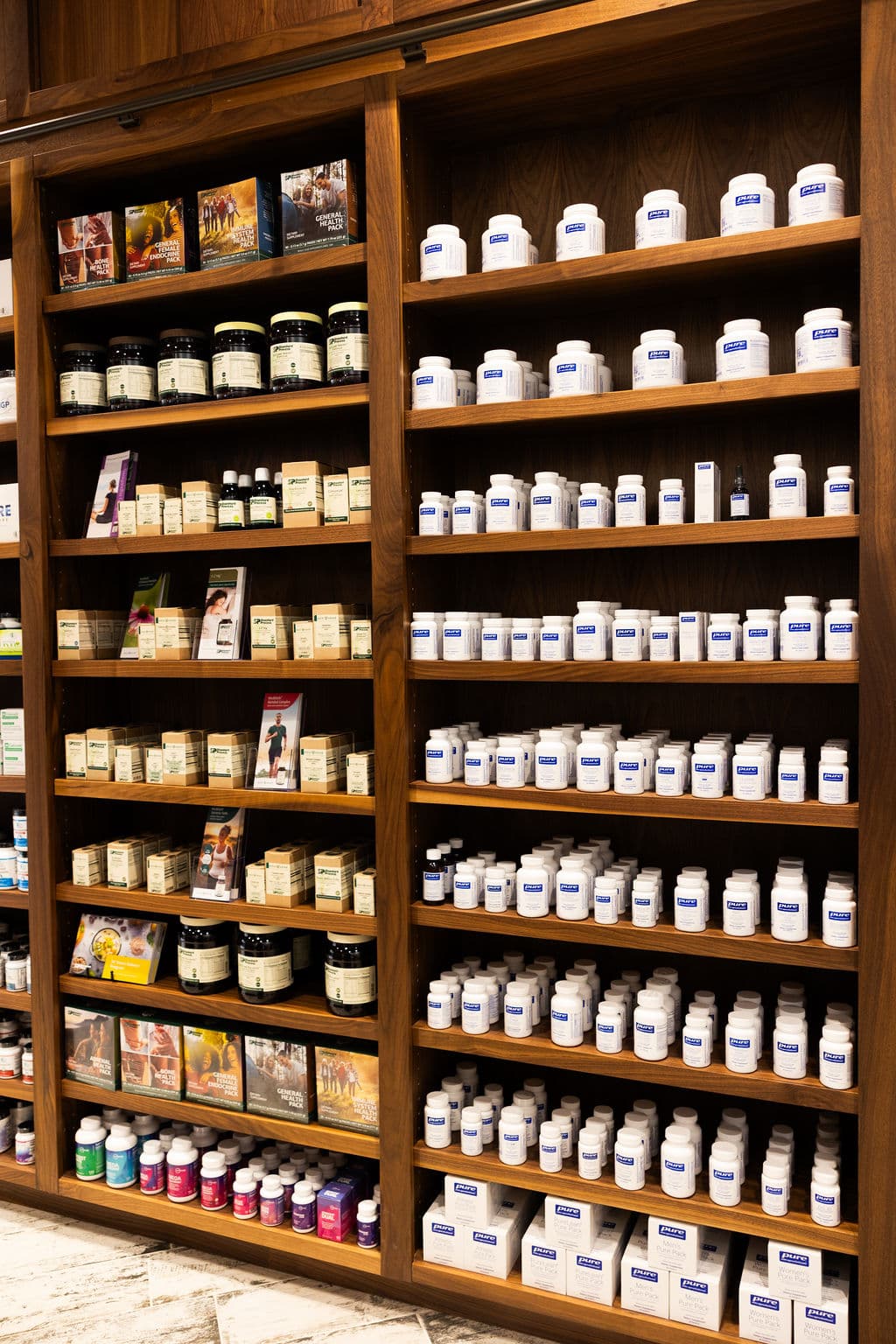 Wellness products on the shelves at People & Pets Pharmacy